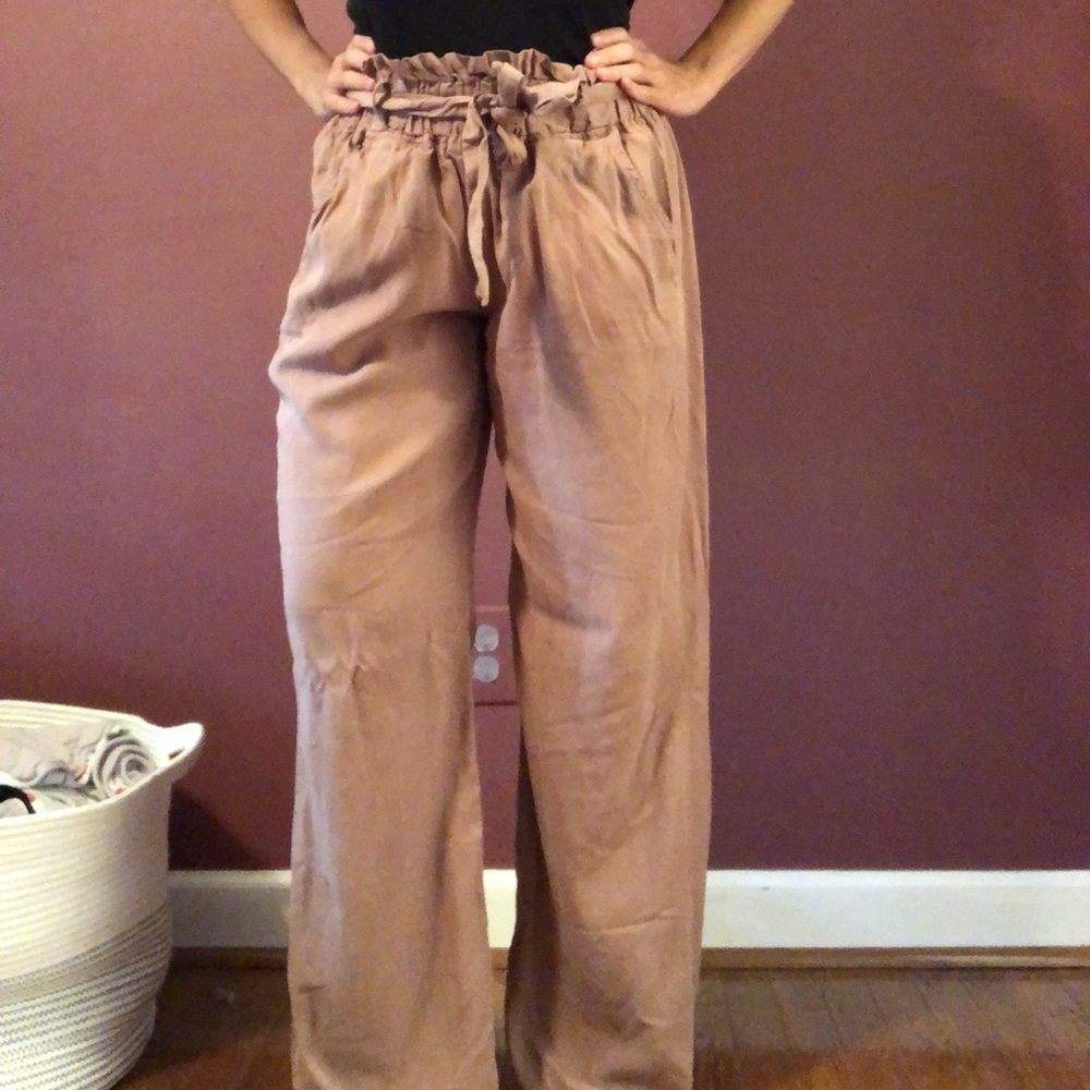 High waist wide leg palazzo pants 🌿